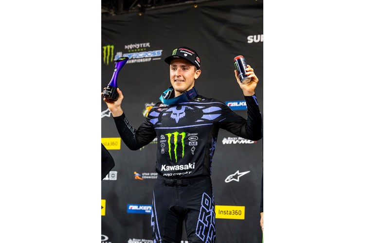 McAdoo on the podium at San Diego Supercross